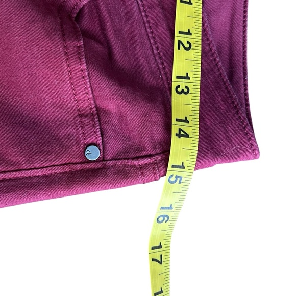 Calvin Klein Ankle Skinny Burgundy Jeans - Picture 12 of 13